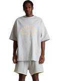 FEAR OF GOD ESSENTIALS HEAVY JERSEY CREWNECK SS24 LIGHT HEATHER GREY TEE (DOUBLE OVERSIZED)